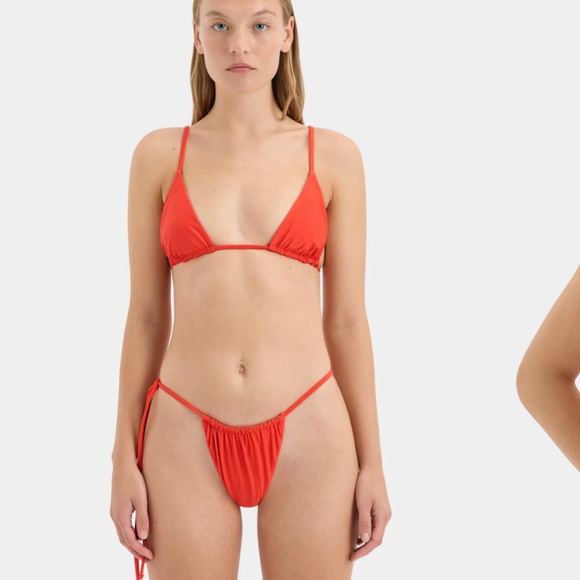 470. SIR. The Label Clarita String Bikini in Tangerine $200 EUC Sz 0 = XS - Picture 5 of 7